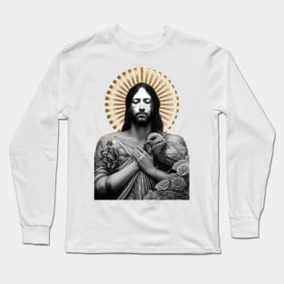 Jesus Christ with eyes closed Long Sleeve T-Shirt